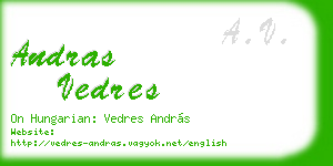 andras vedres business card